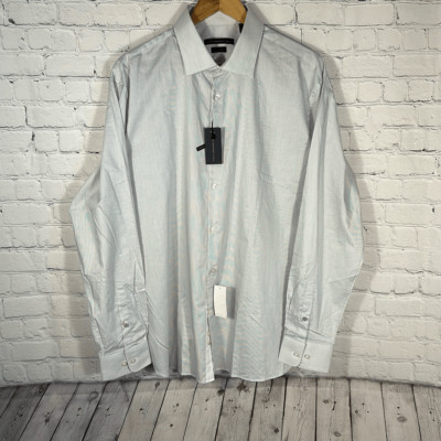 John Varvatos USA Regular Fit Smoke Long Sleeve Dress shirt  size  17 34/35 NEW