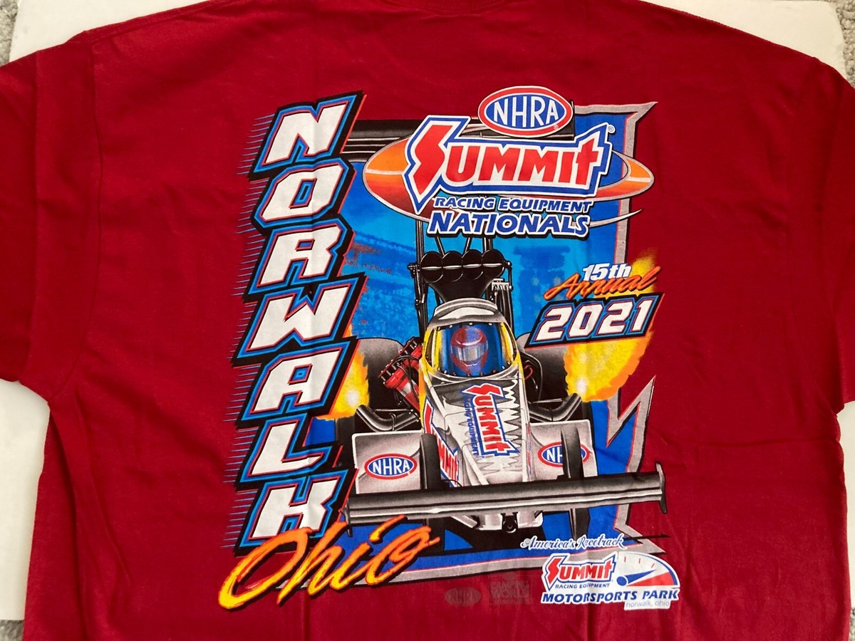 NHRA Drag Race 2021 Summit Nats (214) Norwalk Cotton T-shirt. PLUS 