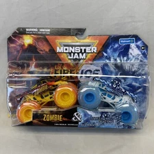 2024 FIRE & ICE "ZOMBIE & NORTHERN NIGHTMARE"- SPIN MASTER Monster Jam TRUCKS