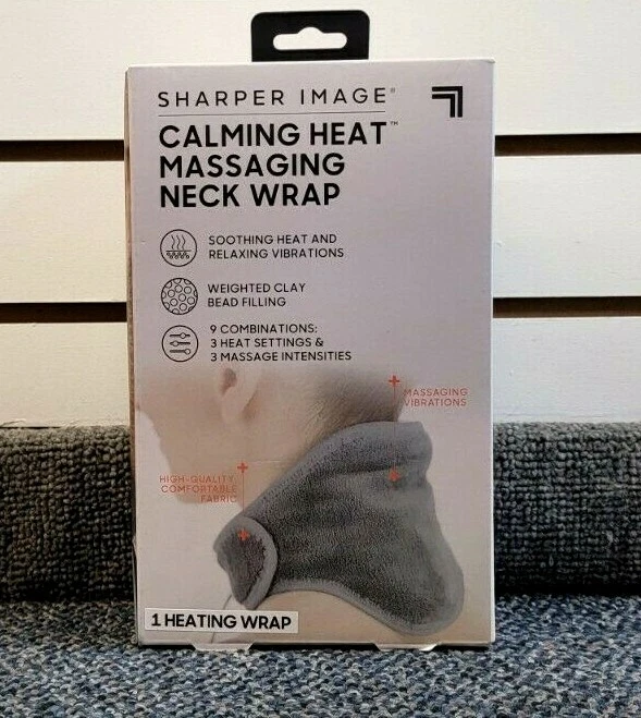 Sharper Image Calming Heat Neck Wrap with Heat Massage 