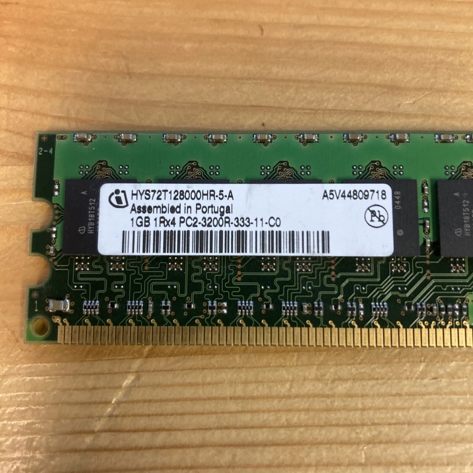 Hynix 1GB PC2-3200R DDR2-400MHz DIMM 1Rx4 Memory Module HYS72T128000HR-5-A - Image 2 of 4