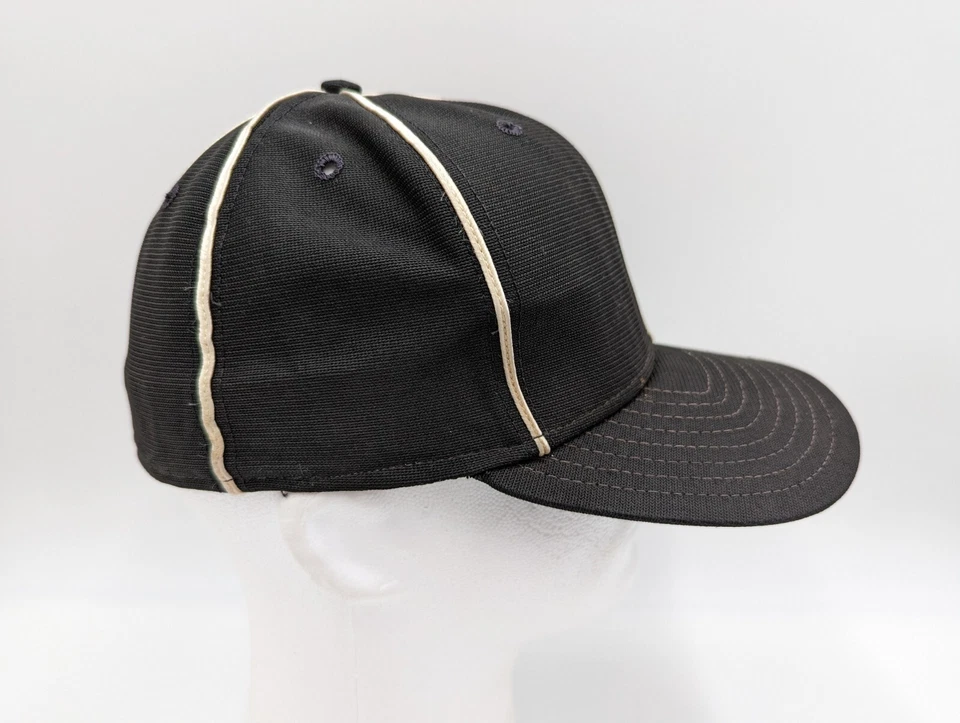Sombrero de árbitro vintage de la NFL para hombre talla 6 7/8 negro modelo profesional New Era hecho en EE. UU. Foto 2 de 4