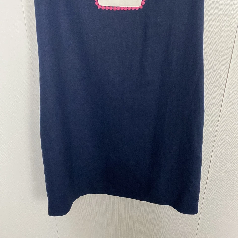 Vestido feminino Kensie azul mistura de linho sem mangas tamanho 6. - Imagem 3 de 4