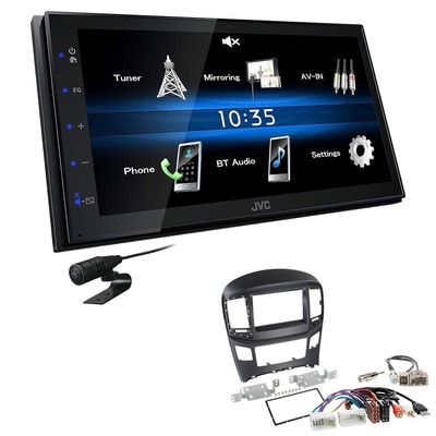JVC 2 DIN Radio Bluetooth für Hyundai H-1 Cargo und Travel auto Klima schwarz