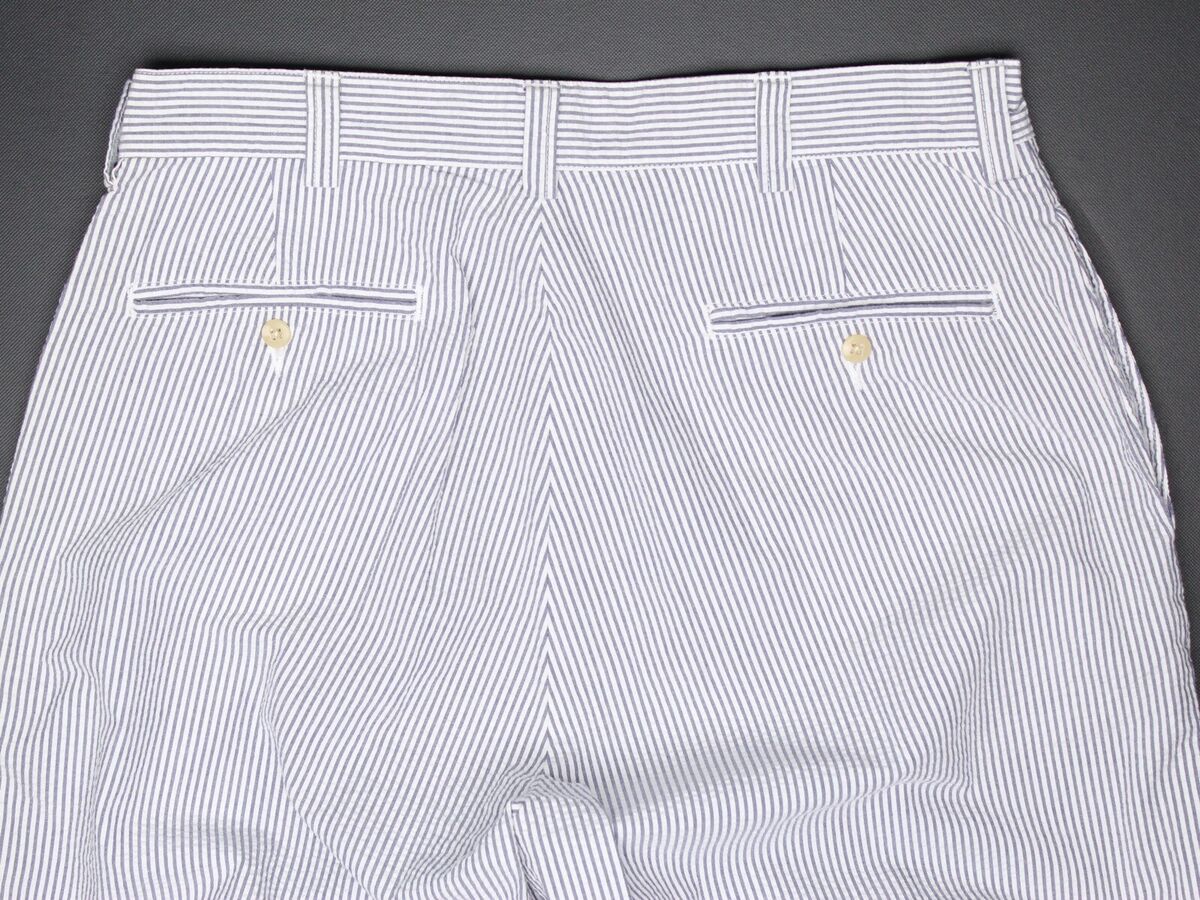 Polo Ralph Lauren Philip Mens Seersucker Pants 34x32 Blue Polo Ralph Lauren Philip Mens Seersucker Pants 34x32 Blue