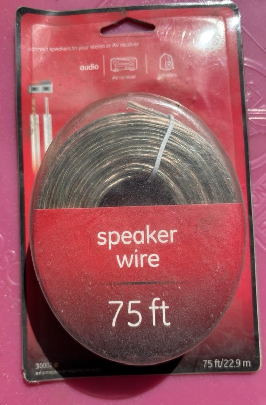 GE Audio Speaker Wire #30002 - 75 ft Total Length - NEW!!