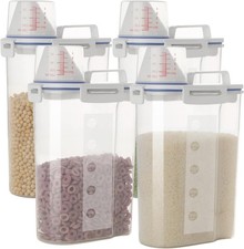 5.5 Lbs Rice Airtight Dry Food Storage Container Set of 4, Rice Storage Bin