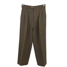 Vintage Saint Laurent Rive Gauche Olive Army Green Womens 40 Dress Career Pants