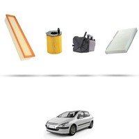 Hoffcar Set Service - 4 Filter FüR Peugeot 307 1.6 Hdi 66Kw Von 2005