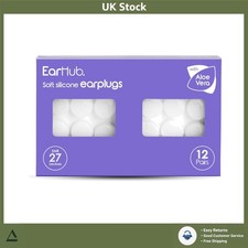 Custom Fit Silicone Earplugs with Travel Case, 12 Pairs