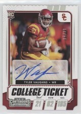 2021 Contenders Draft Picks College Ticket Stub 14/21 Tyler Vaughns Auto 0s5