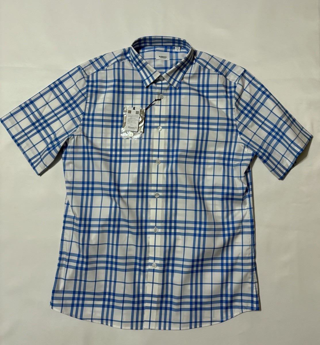 BURBERRY Shirt XL New With Tags Sky Blue IP Check | eBay