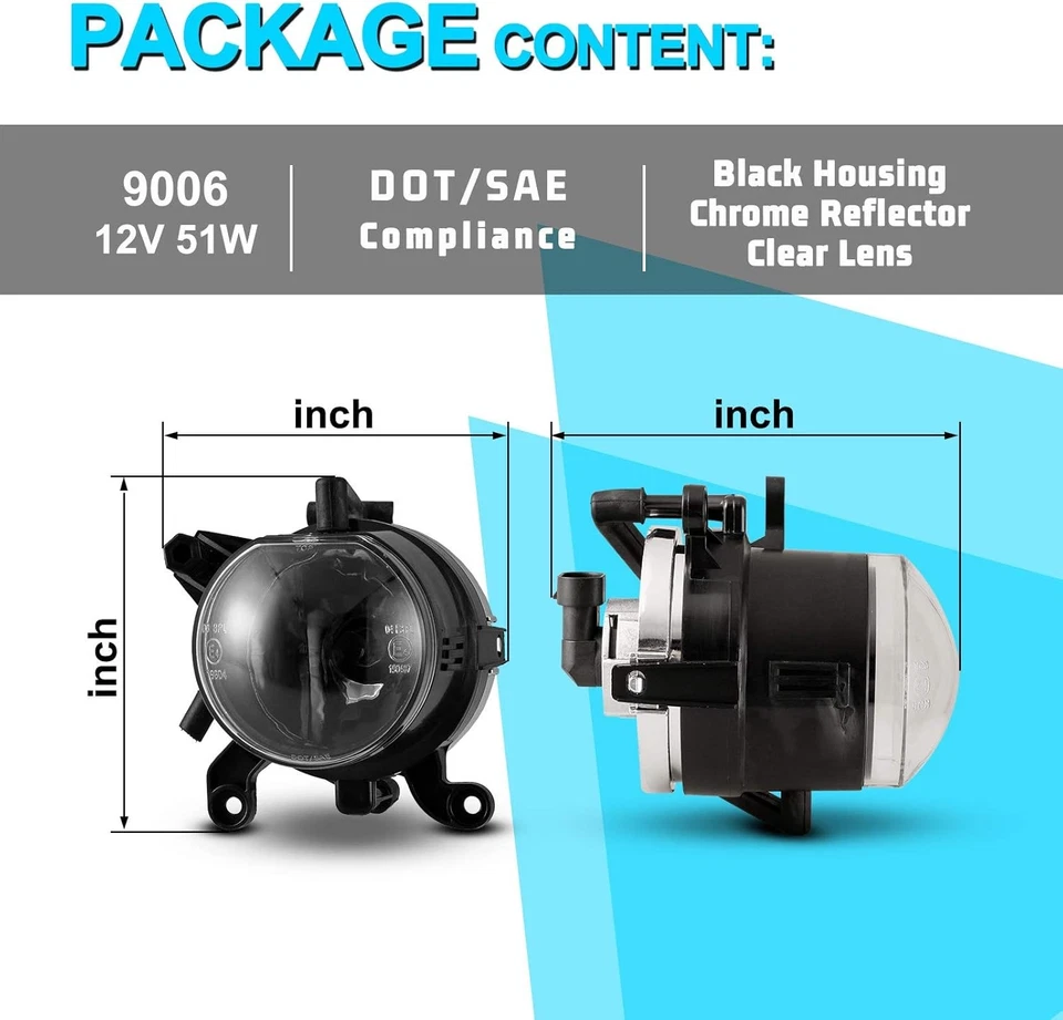 Par de luces antiniebla para BMW 325Ci 330Ci Coupé 2003-2006-2007 E60 525xi 530xi Foto 3 de 4