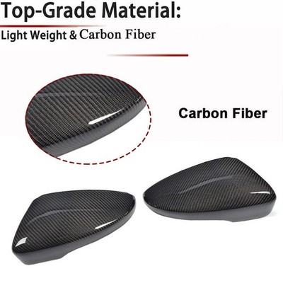 For VW Passat CC Scirocco Beetle Carbon Fiber Side Wing Mirror Cover Cap Replace