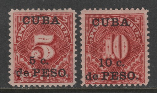 Caraibi 1899 US Dominion 5c, 10c spese di spedizione Sc J3-J4 MH OG CV $67,50
