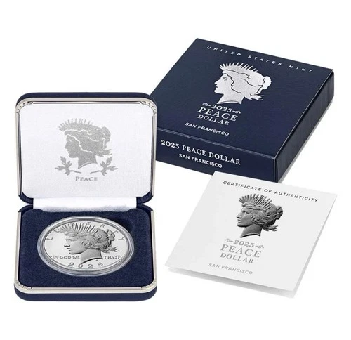 2025-S $1 Proof Peace Silver Dollar OGP & COA Fast Shipping!