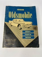 1958 Oldsmobile Master Parts List Body Parts Guide Manual Book General Motors