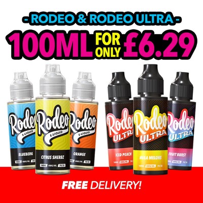 Rodeo & Rodeo Ultra | 100ml Vape Liquid | Vape Juice | No Nicotine | E-Cig | eBay UK Rodeo & Rodeo Ultra | 100ml Vape Liquid | Vape Juice | No Nicotine | E-Cig | eBay UK