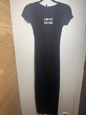 Fashion Nova Womens Black Crew Neck Short Sleeve Stretch Limited Edition XS