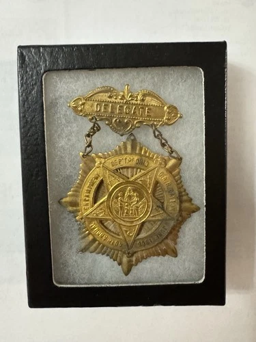 Original 1906 GAR Ohio DELEGATE BADGE 40th OHIO STATE Encampment - Very Good
