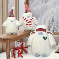 CHRISTMAS YETI FAMILY SET OF 3 1784849 DISTRESSED PKG