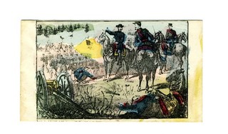 Civil War Hand Colored Battle Scene Patriotic Cover