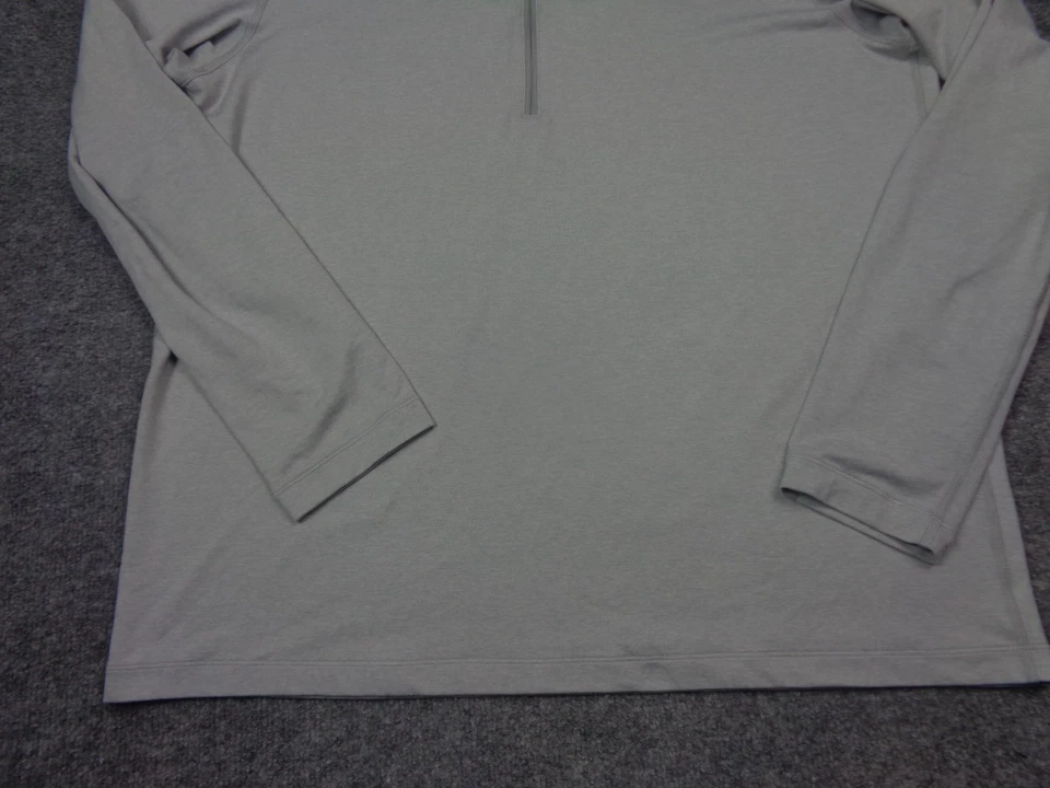 Suéter Pullover Lululemon 1/4 Cremallera Para Hombres XL Gris Plateado Rendimiento Correr Foto 2 de 4