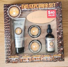 Beard Guyz 5 Pc Deluxe Beard Grooming Set Brand New Gift Set The Explorer Set 