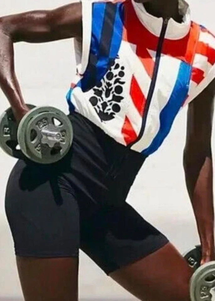 Macacão de velocidade Free People Movement feminino uma peça pequeno retrô Unitard - Imagem 2 de 4