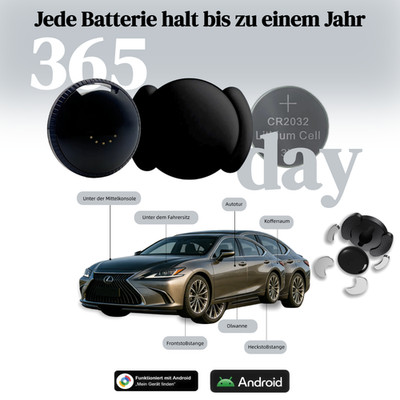 3x Android Smart Tracker Google Find fürs Auto/Fahrrad mit magnetischer Hülle