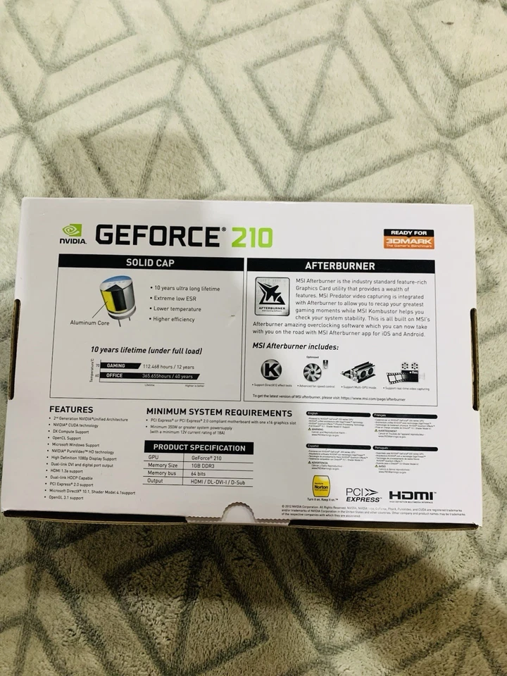 New - MSI NVIDIA GeForce 210 1GB Desktop Graphics Card, Free Shipping - Image 3 of 3
