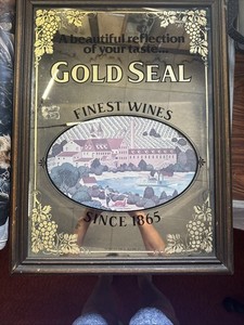 Gold Seal Finest Wine Mirrored Sign