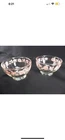 Vintage Pyrex Anchor Hocking Pink Gooseberry 6 Dessert Bowls and Plates