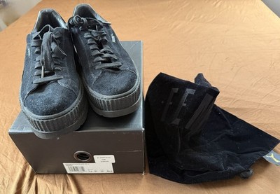 Puma x Fenty Cleated Creeper Suede Platform Sneaker; Black - Women's Size 10
