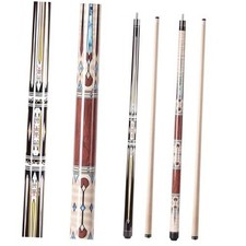 58" Professional Pool Cue Stick Set- Canadian Maple Shaft with Red White