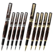 Classic Roller Ball Pen Kit, Gold & Silver Variety, 10 Pack, Legacy Woodturning