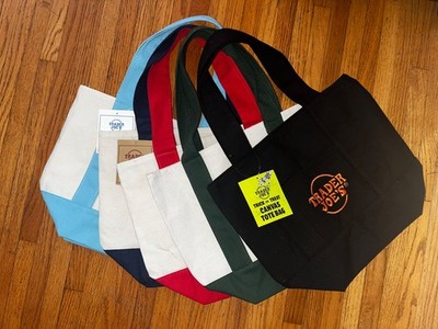 Trader Joe s Mini Canvas Tote Bag NWT - Choose Color - New Striped Added!