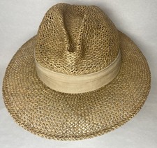 Vintage Stetson Summer Club Straw Fedora Hat Sun Protection S/M