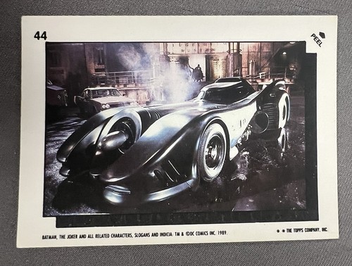 Batmobile #44 1989 Topps Batman Sticker card