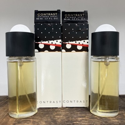 2- AVON CONTRAST COLOGNE SPRAY 1.7 FL OZ New in Box 1992