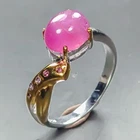 Gemstone Ruby Ring 925 Sterling Silver Size 5 /R452629