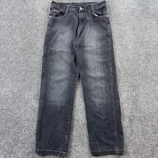 Vintage Y2K SouthPole Jeans Boys Kids 20 Black Faded Baggy Wide Leg Denim