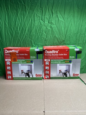 #ad 2PK Oatey Quadtro Washing Machine Outlet Box 1 4quot; Turn x 2quot; Hub 38528 OPEN BOX $40.84