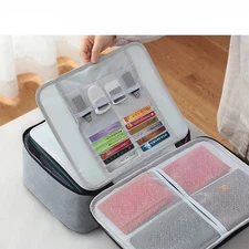 Fire Proof Waterproof Document Box with Lock File Storage Organizer Safe Bag U.S