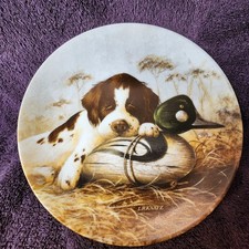 Vintage Knowles Dog Tired-The Springer Spaniel Collector's Plate by Kaatz 1987