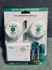 New Smart Caregiver Two Call Buttons &Wireless Caregiver Pager GR8 Deal FREESHIP