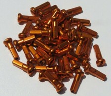 14mm ORANGE Alloy Aluminum spoke nipple 14g 2.0mm Custom amounts