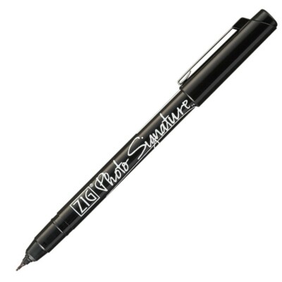 Zig Photo Signature Stick Marker, Black Ink, 0.2mm Needle Tip, Choose Quantity