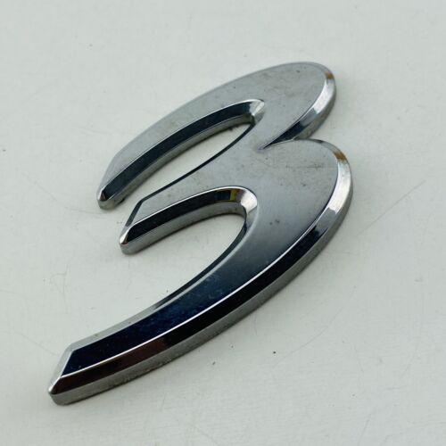 2004-2009 Mazda 3 Emblem Badge Number Logo Symbol Trunk Rear Chrome OEM C67 - Picture 1 of 6