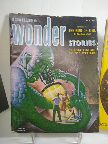 4 fantasy sci-fi pulp magazine Fantastic Story Thrilling Wonder Fantasy Magazine - Picture 5 of 24